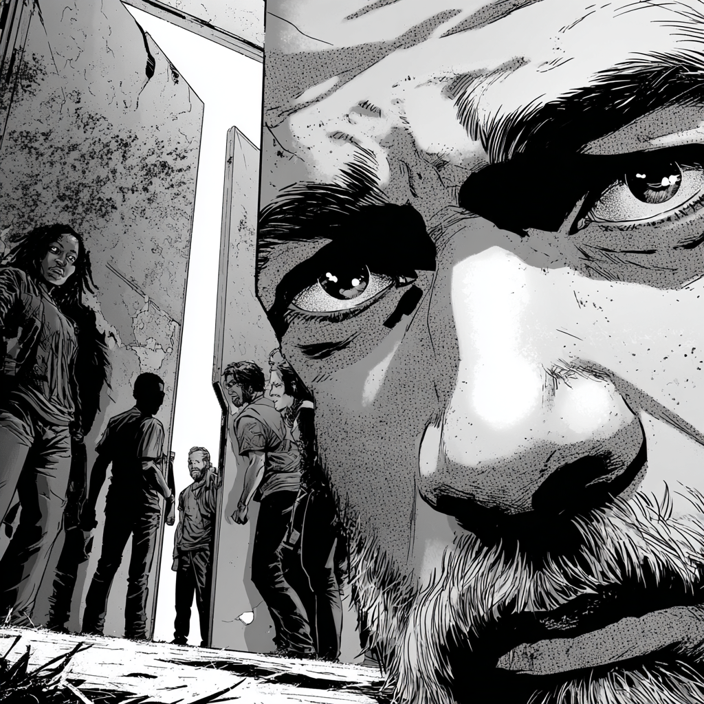 Comic panel showing survivors